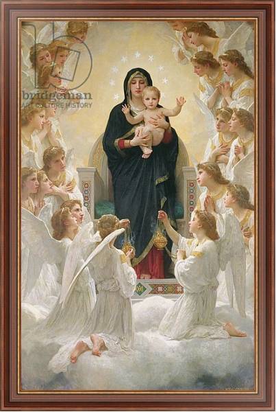 Постер The Virgin with Angels, 1900 с типом исполнения На холсте в раме в багетной раме 35-M719P-83