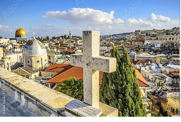 Постер Иерусалим, Израиль. Старый город с типом исполнения На холсте без рамы
