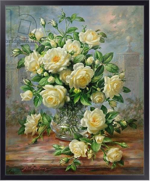Постер Princess Diana Roses in a Cut Glass Vase с типом исполнения На холсте в раме в багетной раме 221-01