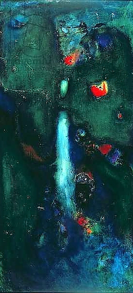 Постер Green Waterfall с типом исполнения На холсте без рамы