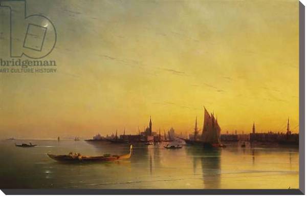 Постер Venice from the Lagoon at Sunset, 1873 с типом исполнения На холсте без рамы