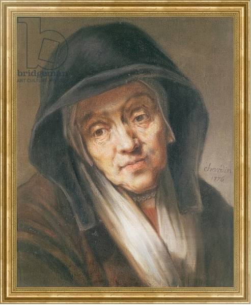 Постер Copy of a portrait by Rembrandt of his mother, 1776 с типом исполнения На холсте в раме в багетной раме NA033.1.051