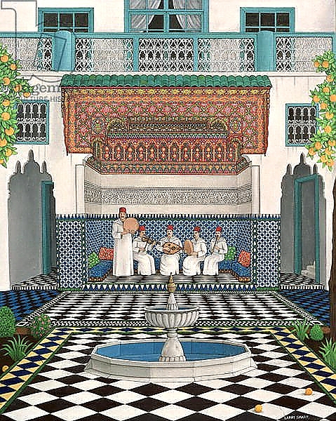 Постер A Riad in Marrakech, 1992 с типом исполнения На холсте без рамы