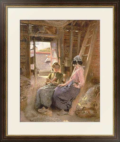 Постер Two Breton Women, 1904 с типом исполнения Под стеклом в багетной раме 1.023.036