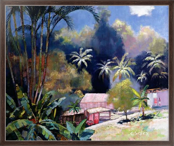 Постер Tropical Forest, Martinique с типом исполнения На холсте в раме в багетной раме 221-02