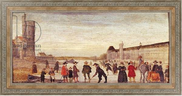 Постер Skaters on the Seine in 1608 с типом исполнения На холсте в раме в багетной раме 484.M48.310