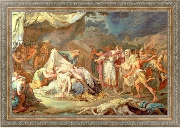 Постер Cyrus the Great before the bodies of Abradatus and Pantheus с типом исполнения На холсте в раме в багетной раме 484.M48.310