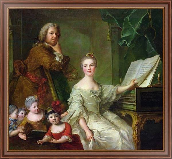 Постер The Artist and his Family, 1730-62 с типом исполнения На холсте в раме в багетной раме 35-M719P-83