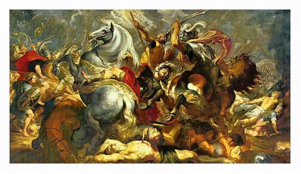 Постер Победа и смерть в битве консула Декия Муса с типом исполнения На холсте в раме в багетной раме 221-03