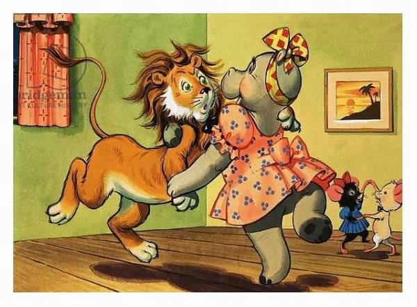 Постер Leo the Friendly Lion 14 с типом исполнения На холсте в раме в багетной раме 221-03
