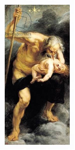 Постер Saturn Devouring his Son, 1636 с типом исполнения На холсте в раме в багетной раме 221-03