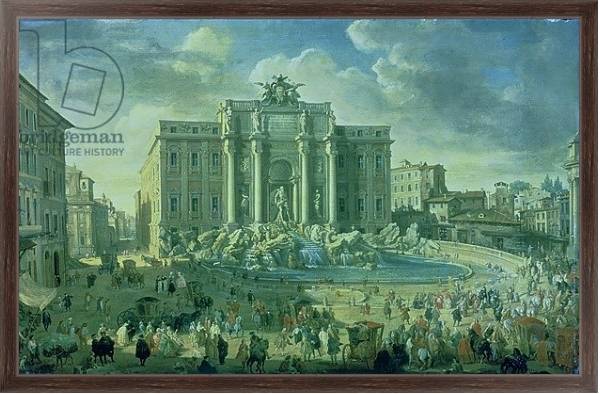 Постер The Trevi Fountain in Rome, 1753-56 с типом исполнения На холсте в раме в багетной раме 221-02