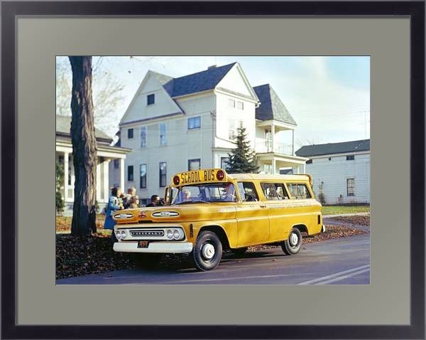 Постер Chevrolet Suburban School Bus '1959 с типом исполнения Под стеклом в багетной раме 221-01