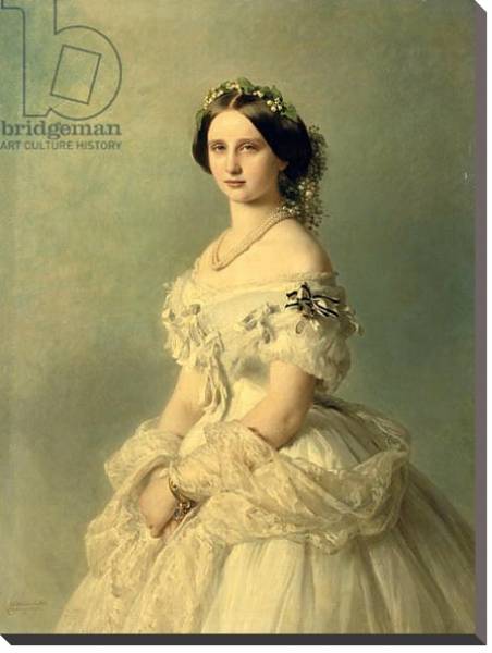 Постер Portrait of Princess of Baden, 1856 с типом исполнения На холсте без рамы