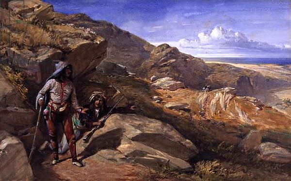 Постер Two Bandits in the Hills, 1857 с типом исполнения На холсте без рамы