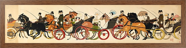 Постер Le retour de Longchamp 2 с типом исполнения На холсте в раме в багетной раме 1727.4310