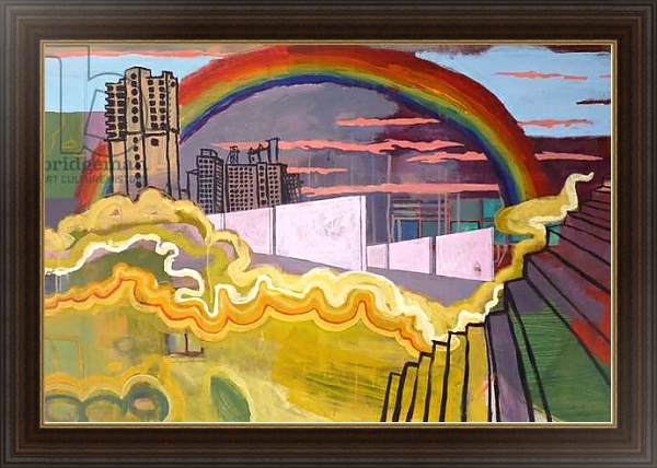 Постер Urban rainbow, 2016, с типом исполнения На холсте в раме в багетной раме 1.023.151