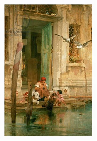 Постер By the Canal, Venice с типом исполнения На холсте в раме в багетной раме 221-03