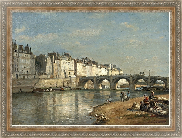 Постер Pont de la Tournelle с типом исполнения На холсте в раме в багетной раме 484.M48.310