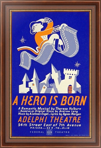 Постер A hero is born с типом исполнения На холсте в раме в багетной раме 35-M719P-83