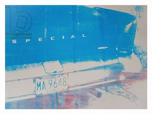 Постер Blue car с типом исполнения На холсте в раме в багетной раме 221-03