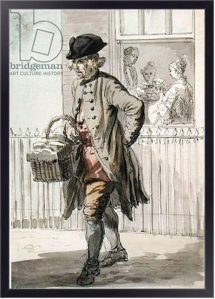 Постер London Cries: A Muffin Man, c.1759 с типом исполнения На холсте в раме в багетной раме 221-01