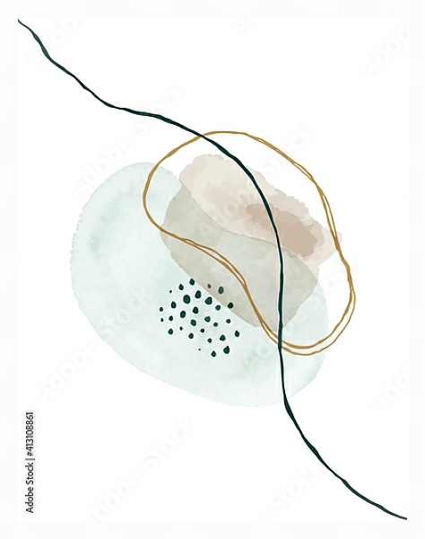 Постер Простые формы 11 с типом исполнения На холсте в раме в багетной раме 221-03