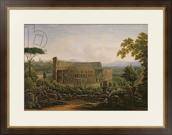 Постер View of the Colosseum from the Palatine Hill, Rome, 1816 с типом исполнения Под стеклом в багетной раме 1.023.036