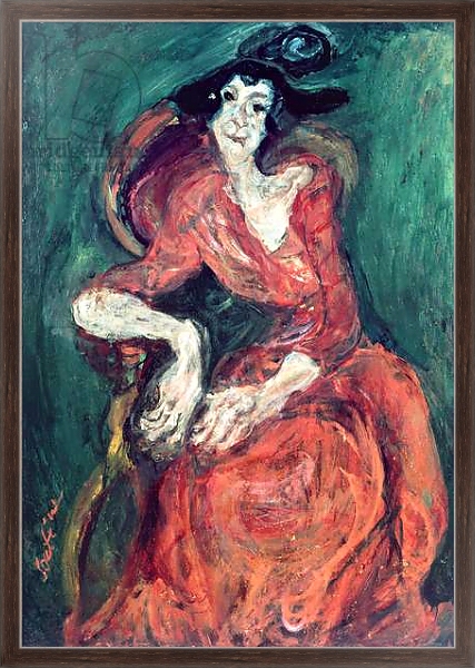Постер Woman in Red, 1922 с типом исполнения На холсте в раме в багетной раме 221-02