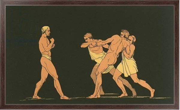 Постер Ulysses preparing to fight with Irus с типом исполнения На холсте в раме в багетной раме 221-02
