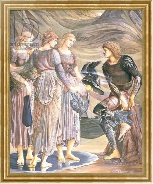 Постер Perseus and the Sea Nymphs, c.1876 с типом исполнения На холсте в раме в багетной раме NA033.1.051