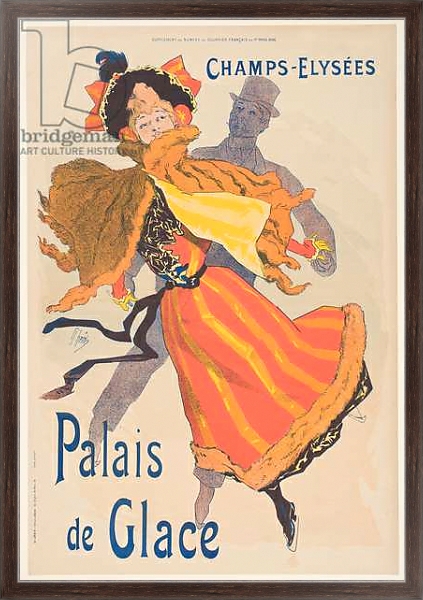 Постер Poster advertising the Palais de Glace, Champs Elysees с типом исполнения На холсте в раме в багетной раме 221-02