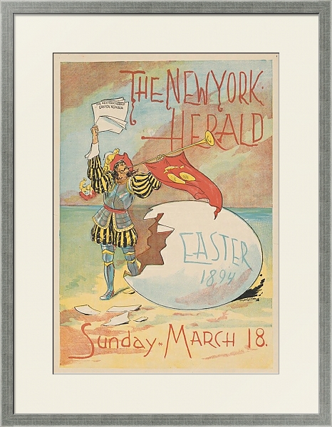 Постер The New York Herald, Easter 1894. Sunday – March 18 с типом исполнения Под стеклом в багетной раме 1727.2510