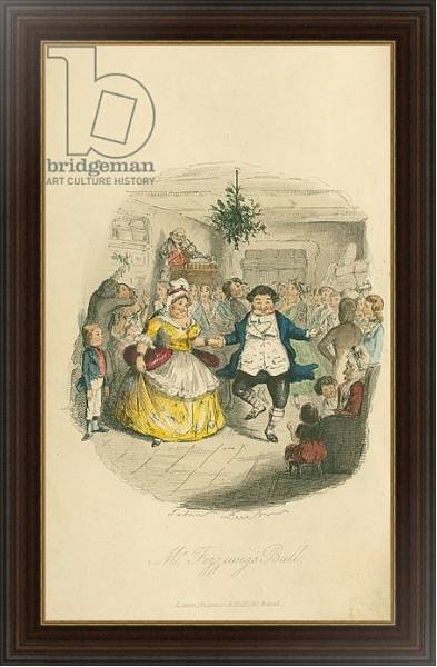 Постер Fezziwig's Ball - A Christmas Carol, 1843 с типом исполнения На холсте в раме в багетной раме 1.023.151