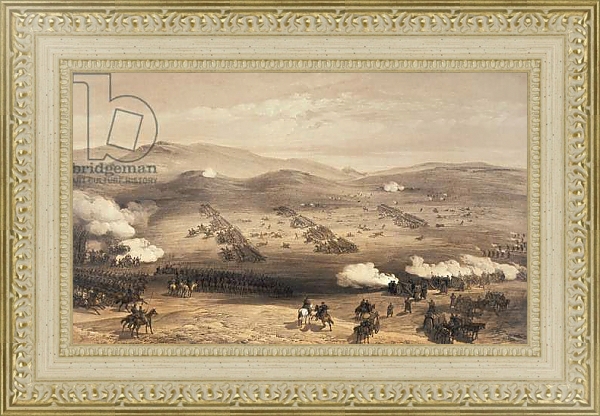 Постер Charge of the Light Brigade under Major General the Earl of Cardigan, 1855 с типом исполнения Акварель в раме в багетной раме 484.M48.725