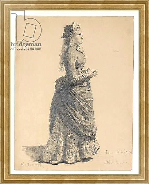 Постер Mademoiselle Eugénie, 1877 с типом исполнения На холсте в раме в багетной раме NA033.1.051