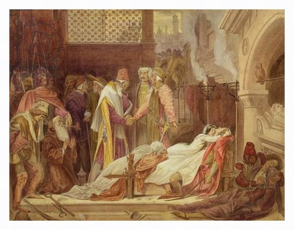 Постер The Reconciliation of the Montagues and the Capulets, c.1854 с типом исполнения На холсте в раме в багетной раме 221-03