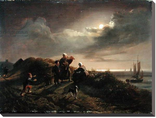 Постер On the Coast near Scheveningen, 1842 с типом исполнения На холсте без рамы