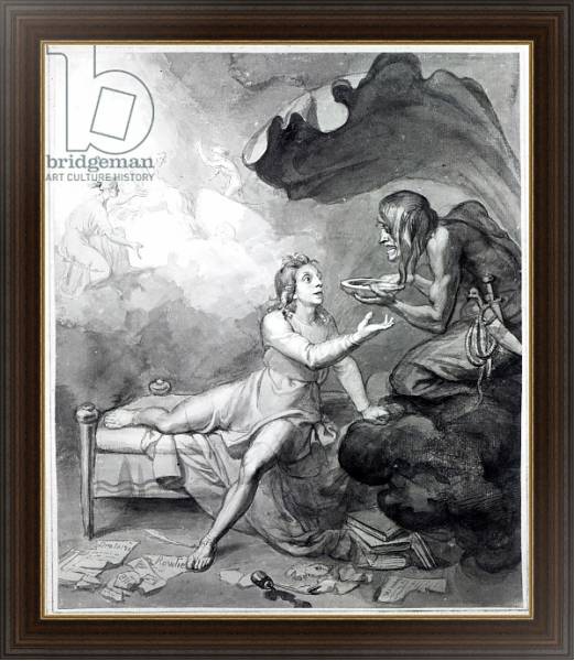 Постер Thomas Chatterton receives a bowl of poison from Despair с типом исполнения На холсте в раме в багетной раме 1.023.151