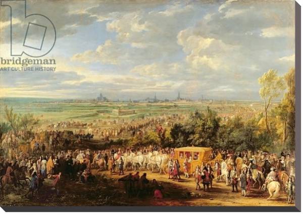 Постер The Entry of Louis XIV and Marie-Therese of Austria in to Arras, 30th July 1667, c.1685 с типом исполнения На холсте без рамы