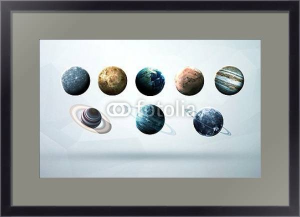 Постер Планеты солнечной системы с типом исполнения Под стеклом в багетной раме 221-01