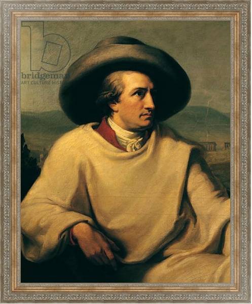 Постер Johann Wolfgang von Goethe in the Campagna, c.1790 с типом исполнения На холсте в раме в багетной раме 484.M48.310
