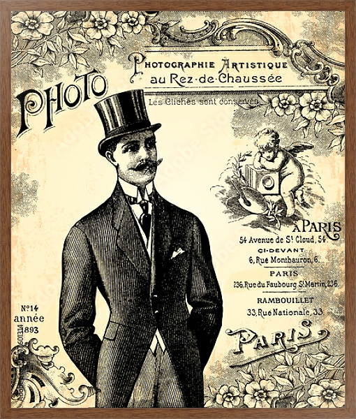 Постер Жених 1900 с типом исполнения На холсте в раме в багетной раме 1727.4310