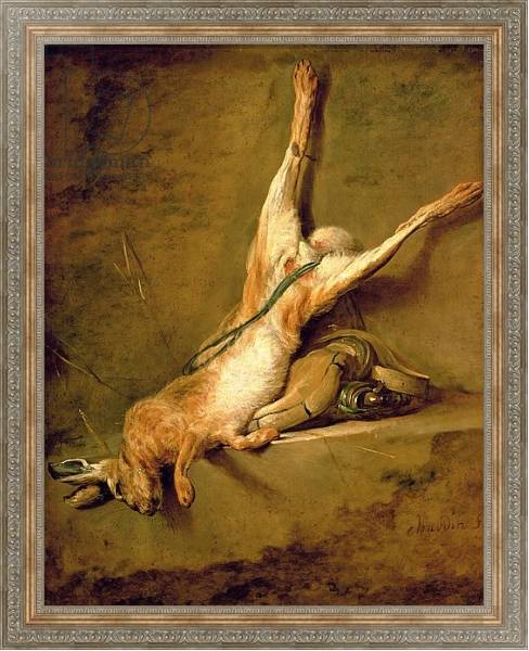 Постер Dead hare with powder horn and gamebag, c.1726-30 с типом исполнения На холсте в раме в багетной раме 484.M48.310
