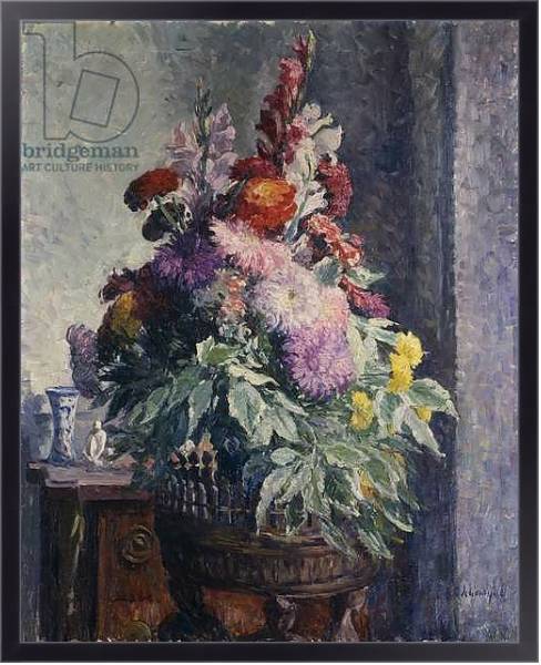 Постер Interior with Bouquet of Flowers; Interieur au Bouquet de Fleurs, с типом исполнения На холсте в раме в багетной раме 221-01