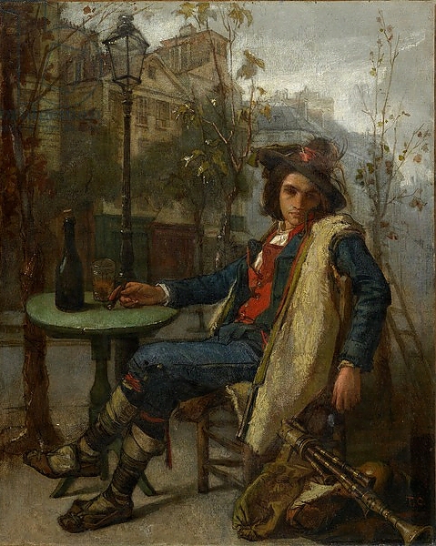Постер Young Italian Street Musician, c.1877 с типом исполнения На холсте без рамы