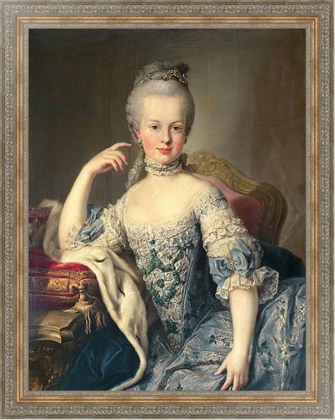 Постер Archduchess Marie Antoinette Habsburg-Lotharingen 1767-68 с типом исполнения На холсте в раме в багетной раме 484.M48.310