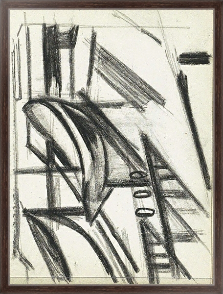 Постер Zeilboot op een werfhelling с типом исполнения На холсте в раме в багетной раме 221-02