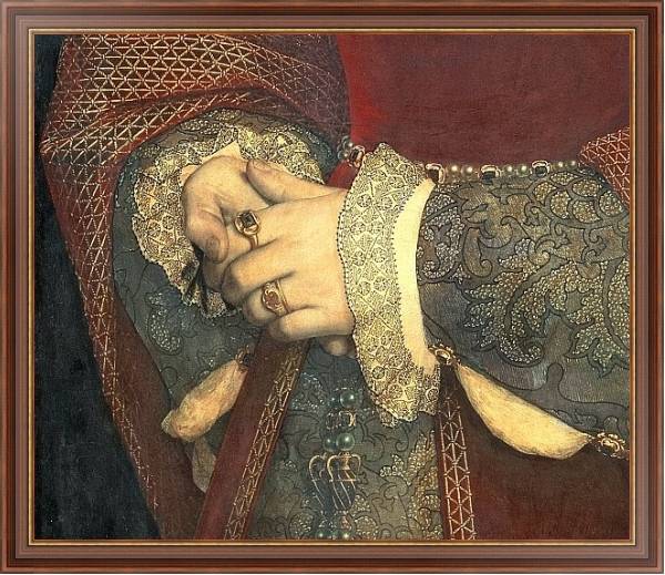 Постер Portrait of Jane Seymour, 1536 с типом исполнения На холсте в раме в багетной раме 35-M719P-83