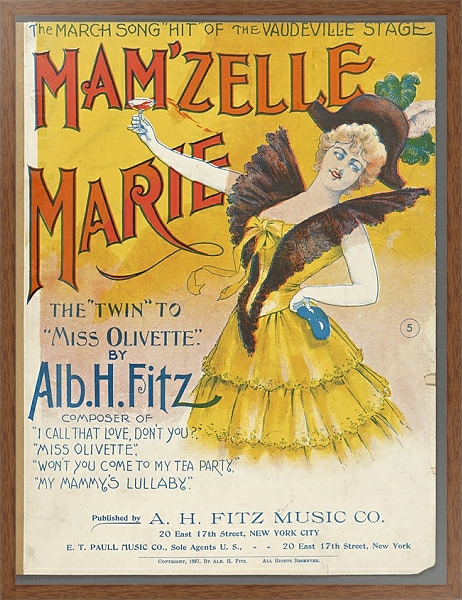 Постер Mamzelle Marie с типом исполнения На холсте в раме в багетной раме 1727.4310